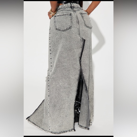 Denim Maxi Skirt - Picture 6 of 7